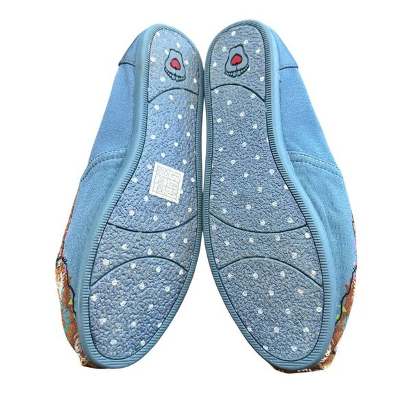 Bobs Shoes Women 9 Blue Memory Foam Slip On German Shepherd Flats Dogs - Picture 7 of 7